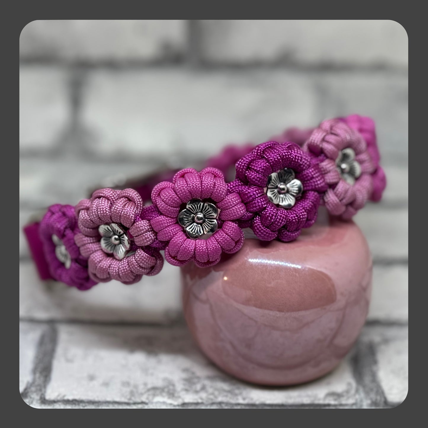 Blümchenhalsband Rosa/Pink